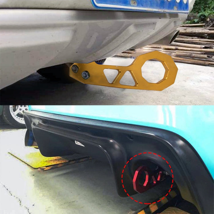 Aluminum Alloy Rear Tow Towing Hook Trailer Ring for Universal Car Auto with 2 x Screw Holes(Blue) - Towing Bars by PMC TechLife | Online Shopping South Africa | PMC TechLife | Buy Now Pay Later Mobicred