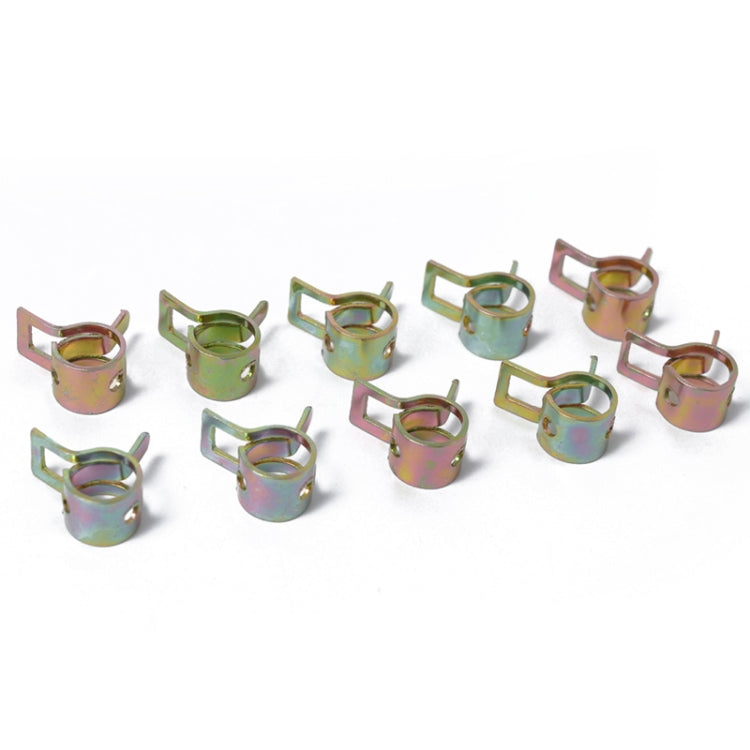 10 PCS 9mm Car Spring Clip Fuel Line Hose Clip Water Pipe Air Tube Clamp Fastener - Booster Cable & Clip by PMC TechLife | Online Shopping South Africa | PMC TechLife | Buy Now Pay Later Mobicred