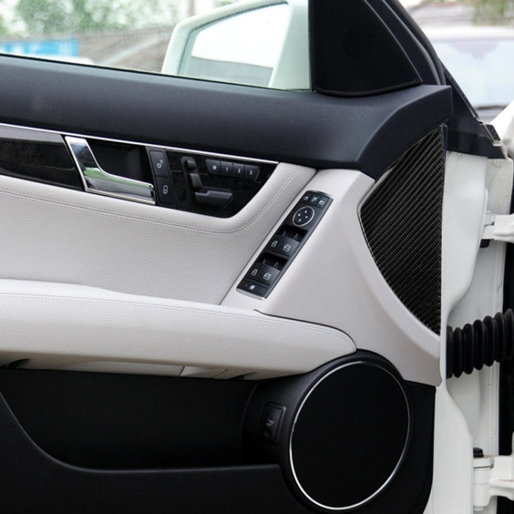 Car Carbon Fiber Front Door Slot Panel Decorative Sticker for Mercedes-Benz W204 C Class 2007-2013 - Car Interior Mouldings by PMC TechLife | Online Shopping South Africa | PMC TechLife | Buy Now Pay Later Mobicred