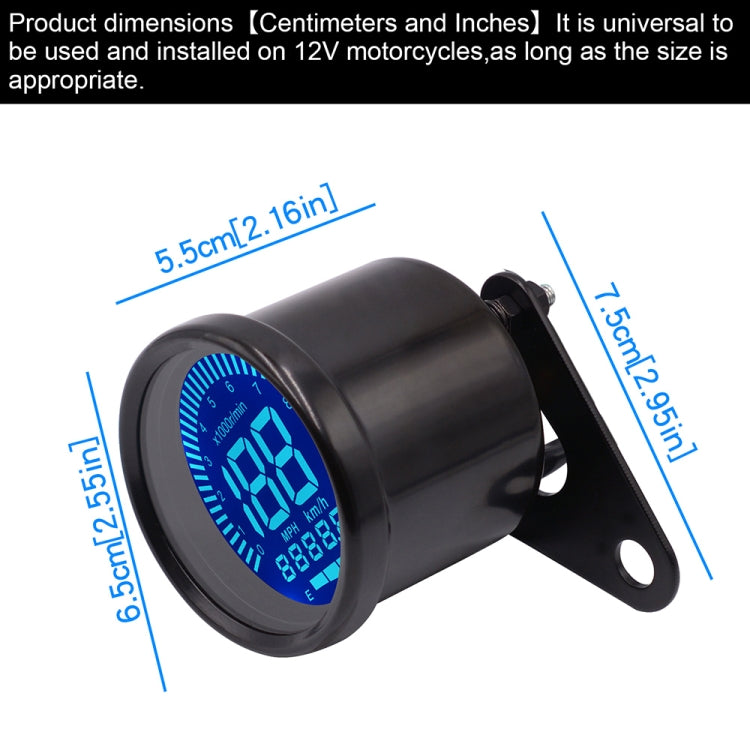 CS-636B1 Motorcycle Multi-functional Modification Instrumentation Motorcycle Odometer Speedometer Tachometer Oil Gauge (Black) - Electrical Instruments by PMC TechLife | Online Shopping South Africa | PMC TechLife | Buy Now Pay Later Mobicred