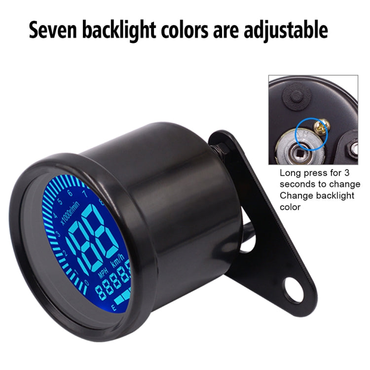 CS-636B1 Motorcycle Multi-functional Modification Instrumentation Motorcycle Odometer Speedometer Tachometer Oil Gauge (Black) - Electrical Instruments by PMC TechLife | Online Shopping South Africa | PMC TechLife | Buy Now Pay Later Mobicred