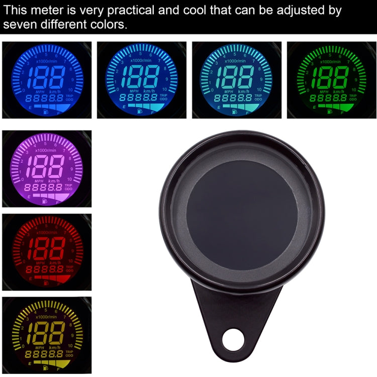 CS-636B1 Motorcycle Multi-functional Modification Instrumentation Motorcycle Odometer Speedometer Tachometer Oil Gauge (Black) - Electrical Instruments by PMC TechLife | Online Shopping South Africa | PMC TechLife | Buy Now Pay Later Mobicred