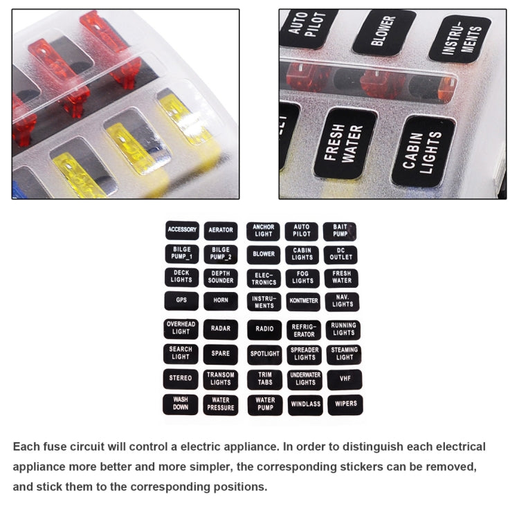 1 in 8 Out Fuse Box Screw Terminal Section Fuse Holder Kits with LED Warning Indicator for Auto Car Truck Boat - Fuse by PMC TechLife | Online Shopping South Africa | PMC TechLife | Buy Now Pay Later Mobicred