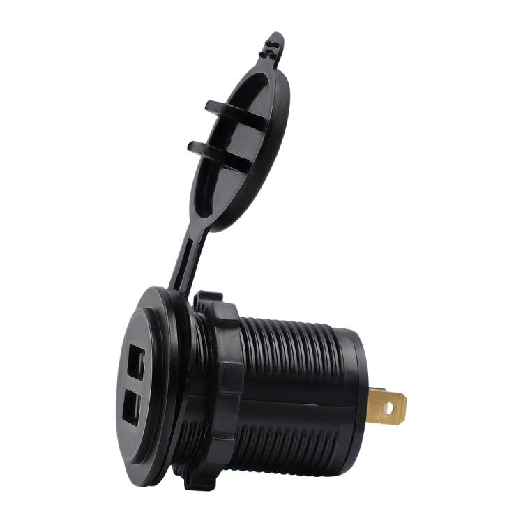 Universal Car Charger 2 Port Power Socket Power Dual USB Charger 5V 4.2A IP66 with Aperture(Orange Light) - DIY Modified Charger by PMC TechLife | Online Shopping South Africa | PMC TechLife | Buy Now Pay Later Mobicred