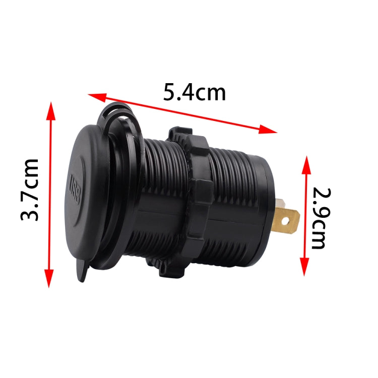 Universal Car Charger 2 Port Power Socket Power Dual USB Charger 5V 4.2A IP66 with Aperture(Red Light) - DIY Modified Charger by PMC TechLife | Online Shopping South Africa | PMC TechLife | Buy Now Pay Later Mobicred