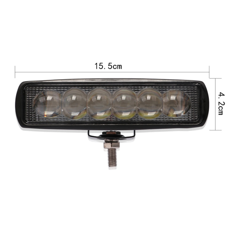 6 inch 18W 6000K IP68 8D Car Boat Marine Work Lights Spotlight LED Bulbs, DC 10-30V (White Light) - Work Lights by PMC TechLife | Online Shopping South Africa | PMC TechLife | Buy Now Pay Later Mobicred