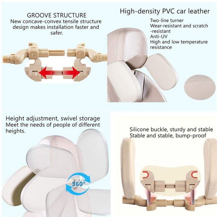 Car Seat Headrest Car Neck Pillow Sleep Side Headrest for Children and Adults (Black Red) - Seat Accessories by PMC TechLife | Online Shopping South Africa | PMC TechLife | Buy Now Pay Later Mobicred