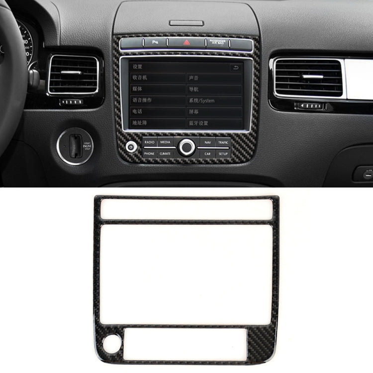 Car Carbon Fiber Navigation Panel Decorative Sticker for Volkswagen Touareg 2011-2018 - Car Interior Mouldings by PMC TechLife | Online Shopping South Africa | PMC TechLife | Buy Now Pay Later Mobicred