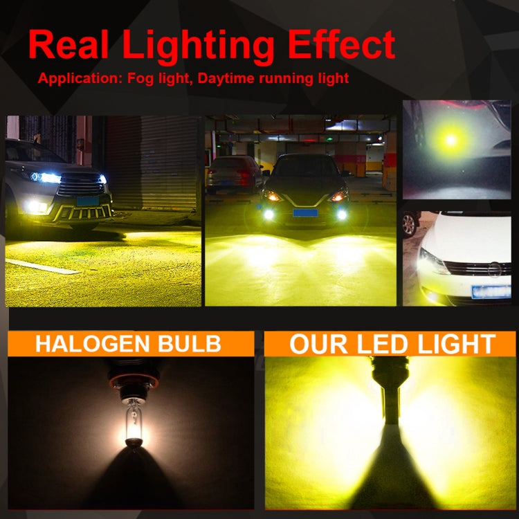 2 PCS H7 DC12V-24V / 12W / 3000K / 800LM 12LEDs SMD-3030 Car LED Fog Light (Yellow Light) - free shipping - PMC TechLife - Order now!
