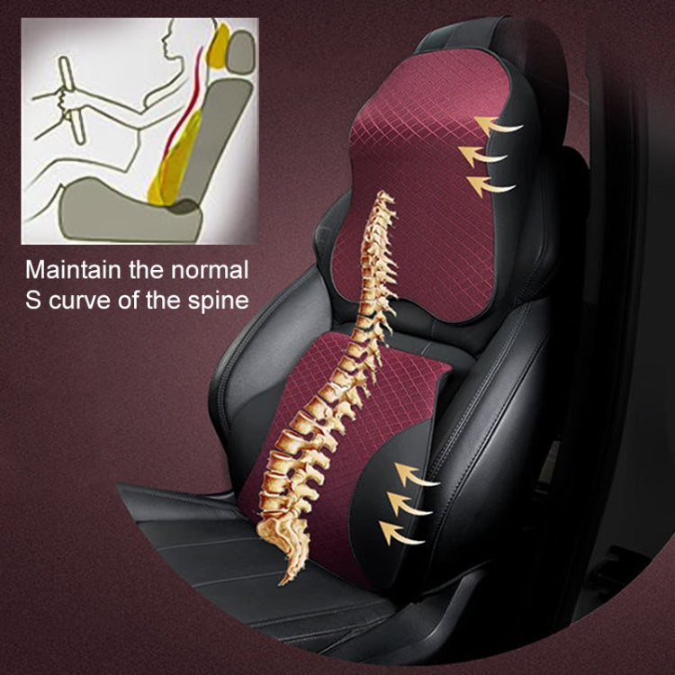 Four Seasons Breathable Memory Foam Car Neck Pillow Polyester Headrest (Red) - Seat Accessories by PMC TechLife | Online Shopping South Africa | PMC TechLife | Buy Now Pay Later Mobicred