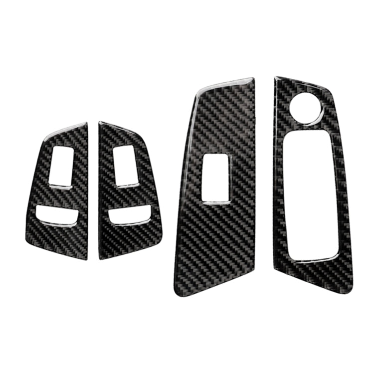 Car Carbon Fiber Door Window Lift Panel Decorative Sticker for BMW 5 Series G38 528Li / 530Li / 540Li 2018, Left Drive - Car Interior Mouldings by PMC TechLife | Online Shopping South Africa | PMC TechLife | Buy Now Pay Later Mobicred