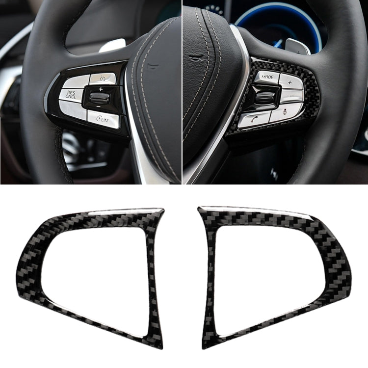 Car Carbon Fiber Steering Wheel Button Configuration B Decorative Sticker for BMW 5 Series G30/G38 X3 G01/G08 - Car Interior Mouldings by PMC TechLife | Online Shopping South Africa | PMC TechLife | Buy Now Pay Later Mobicred