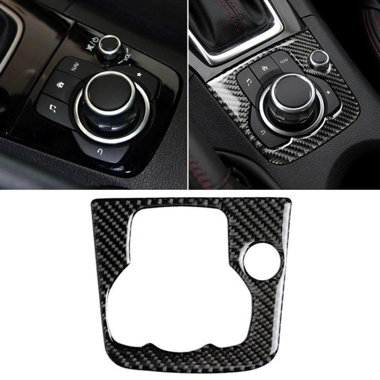 Car Carbon Fiber Left Drive Multimedia Frame A Decorative Sticker for Mazda Axela 2013-2016 - Car Interior Mouldings by PMC TechLife | Online Shopping South Africa | PMC TechLife | Buy Now Pay Later Mobicred