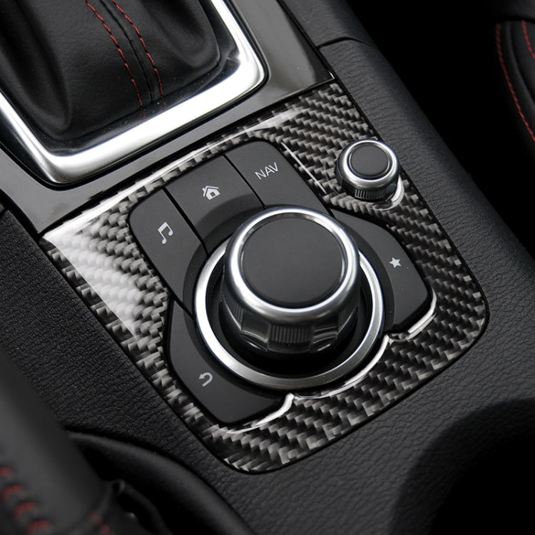 Car Carbon Fiber Left Drive Multimedia Frame A Decorative Sticker for Mazda Axela 2013-2016 - Car Interior Mouldings by PMC TechLife | Online Shopping South Africa | PMC TechLife | Buy Now Pay Later Mobicred