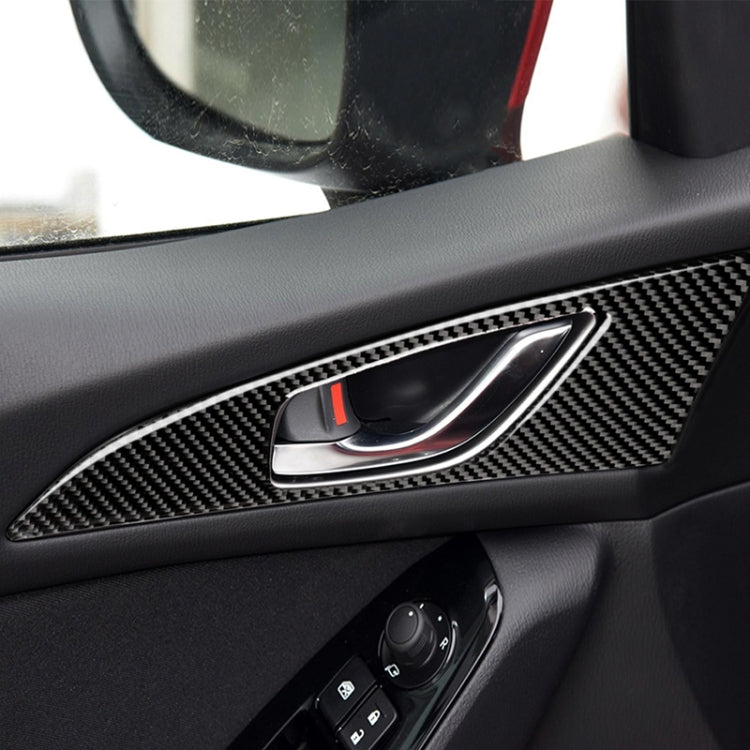 2 PCS Car Carbon Fiber Door Inner Handle Outer Frame Decorative Sticker for Mazda Axela 2014 / 2017-2018 - Car Interior Mouldings by PMC TechLife | Online Shopping South Africa | PMC TechLife | Buy Now Pay Later Mobicred