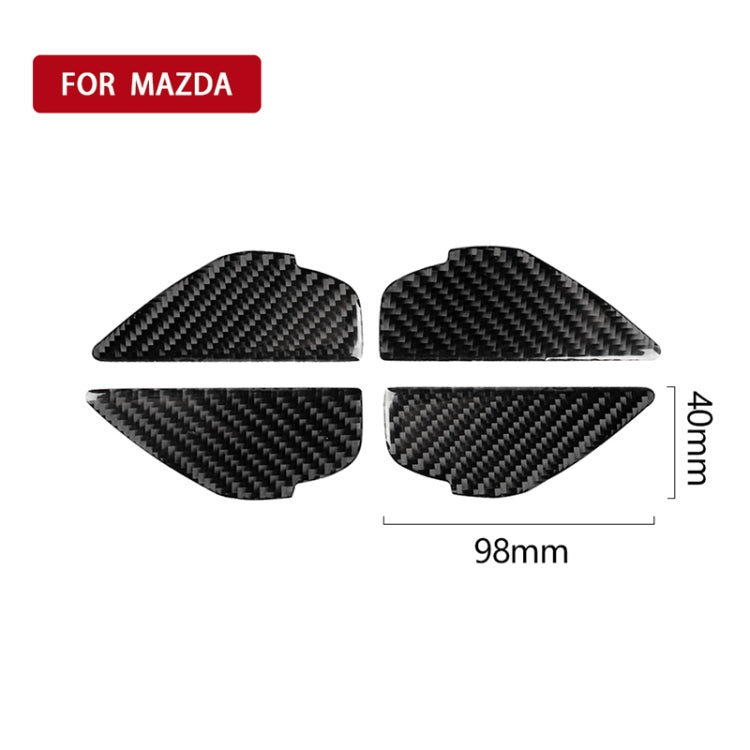 4 PCS Car Carbon Fiber Door Inner Handle Wrist Panel Decorative Sticker for Mazda Axela 2014 / 2017-2018 - Car Interior Mouldings by PMC TechLife | Online Shopping South Africa | PMC TechLife | Buy Now Pay Later Mobicred