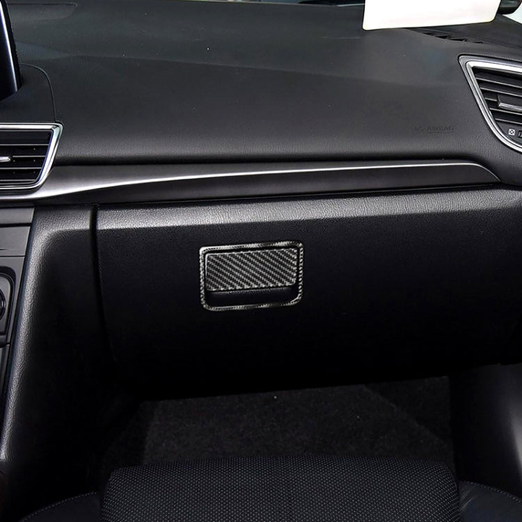 Car Carbon Fiber Front Passenger Seat Storage Box Decorative Sticker for Mazda Axela 2017-2018 - Car Interior Mouldings by PMC TechLife | Online Shopping South Africa | PMC TechLife | Buy Now Pay Later Mobicred