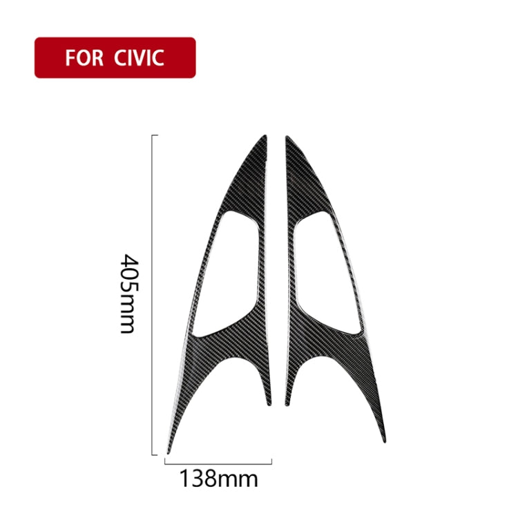 2 PCS Car Carbon Fiber Door Inner Handle Wrist Panel Decorative Sticker for Honda Tenth Generation Civic 2016-2019 - Car Interior Mouldings by PMC TechLife | Online Shopping South Africa | PMC TechLife | Buy Now Pay Later Mobicred