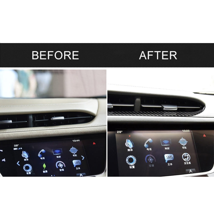 Car Carbon Fiber Middle Air Outlet Decorative Sticker for Cadillac XT5 2016-2017, Left Drive - Car Interior Mouldings by PMC TechLife | Online Shopping South Africa | PMC TechLife | Buy Now Pay Later Mobicred