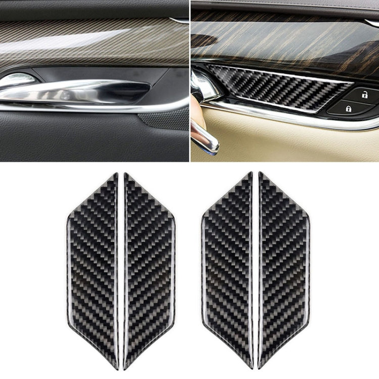 Car Carbon Fiber Door Inner Wrist Decorative Sticker for Cadillac XT5 2016-2017 - Car Interior Mouldings by PMC TechLife | Online Shopping South Africa | PMC TechLife | Buy Now Pay Later Mobicred