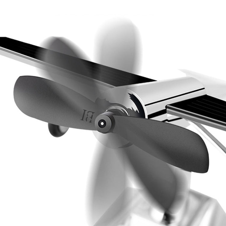 Car Interior Decoration Accessories Aircraft Model Ornaments Propeller Rotating Solar Energy Ornament (Silver) - Ornaments by PMC TechLife | Online Shopping South Africa | PMC TechLife | Buy Now Pay Later Mobicred