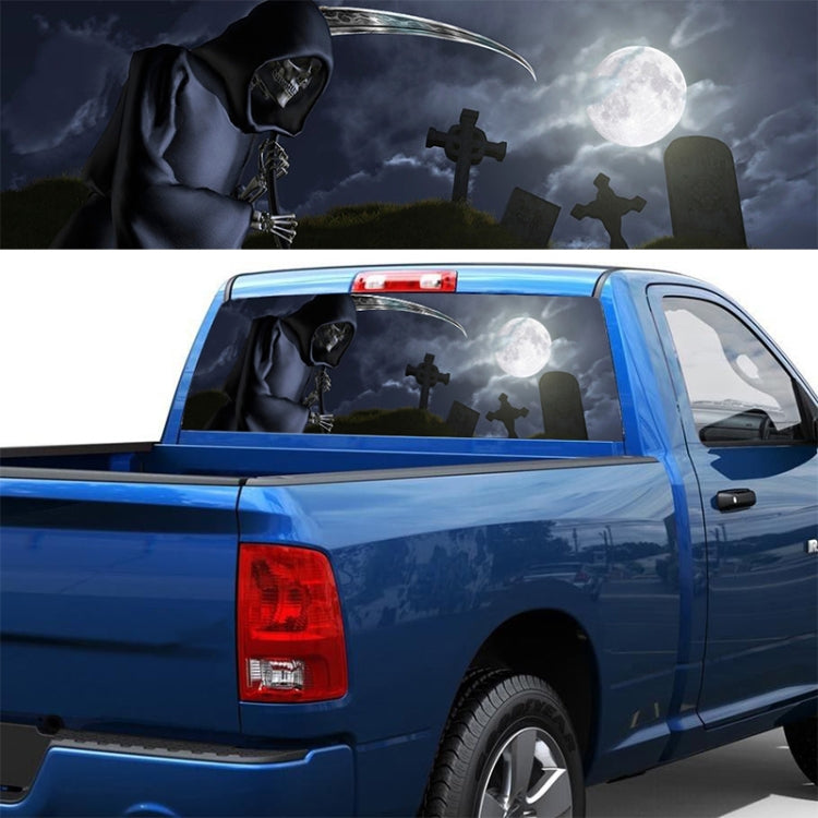 Death Cemetery Pattern Horror Series Car Rear Window Decorative Sticker, Size: 135 x 36cm - Decorative Sticker by PMC TechLife | Online Shopping South Africa | PMC TechLife | Buy Now Pay Later Mobicred