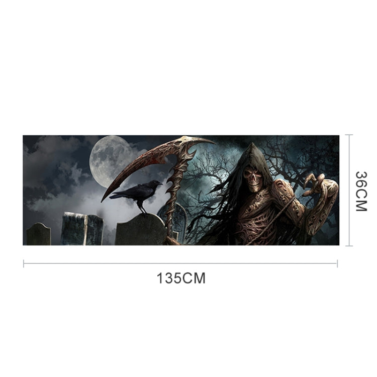 Scythe Death Pattern Horror Series Car Rear Window Decorative Sticker, Size: 135 x 36cm - Decorative Sticker by PMC TechLife | Online Shopping South Africa | PMC TechLife | Buy Now Pay Later Mobicred