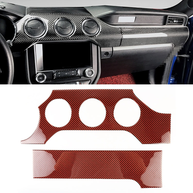 2 in 1 Car Carbon Fiber Dashboard Cover Panel Decorative Sticker for Ford Mustang - Car Interior Mouldings by PMC TechLife | Online Shopping South Africa | PMC TechLife | Buy Now Pay Later Mobicred