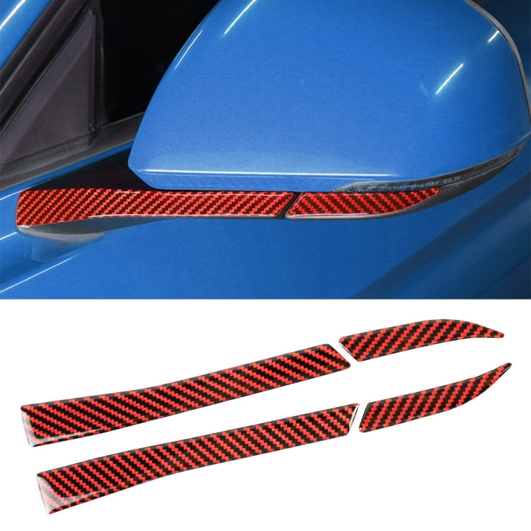 4 in 1 Car Carbon Fiber Rearview Mirror Decorative Sticker for Ford Mustang 2015-2020 - Car Interior Mouldings by PMC TechLife | Online Shopping South Africa | PMC TechLife | Buy Now Pay Later Mobicred