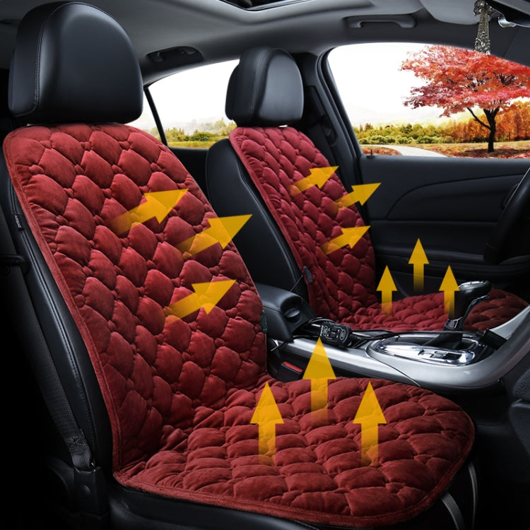 Car 12V Front Seat Heater Cushion Warmer Cover Winter Heated Warm, Double Seat (Red) - Seat Accessories by PMC TechLife | Online Shopping South Africa | PMC TechLife | Buy Now Pay Later Mobicred