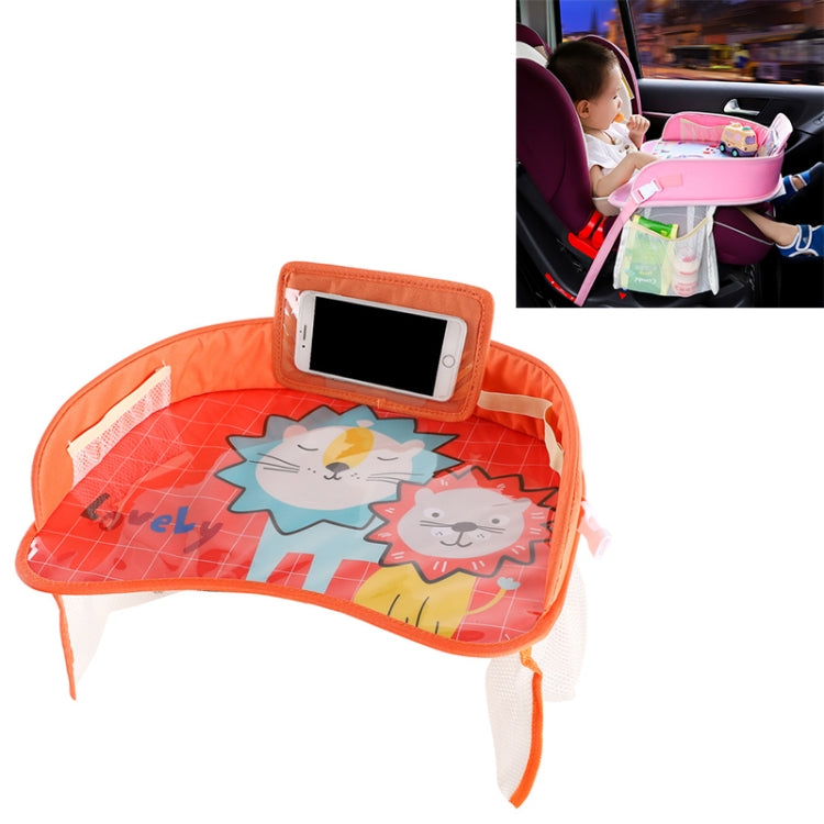 Children Waterproof Dining Table Toy Organizer Baby Safety Tray Tourist Painting Holder with Touch Screen Transparent Bag (Yellow Lion) - Seat Accessories by PMC TechLife | Online Shopping South Africa | PMC TechLife | Buy Now Pay Later Mobicred