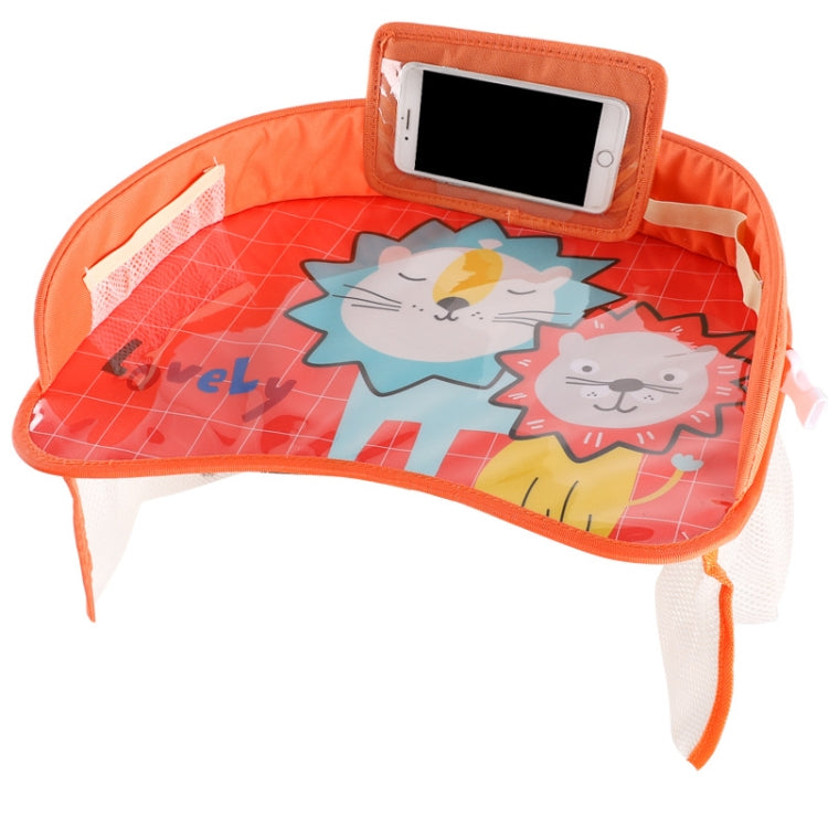 Children Waterproof Dining Table Toy Organizer Baby Safety Tray Tourist Painting Holder with Touch Screen Transparent Bag (Yellow Lion) - Seat Accessories by PMC TechLife | Online Shopping South Africa | PMC TechLife | Buy Now Pay Later Mobicred