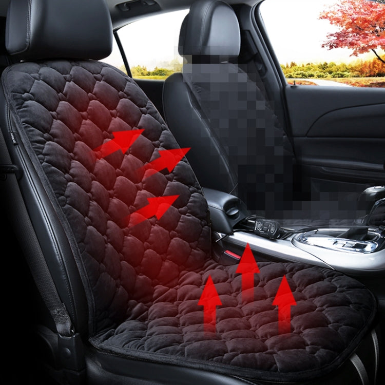 Car 24V Front Seat Heater Cushion Warmer Cover Winter Heated Warm, Single Seat (Black) - Seat Accessories by PMC TechLife | Online Shopping South Africa | PMC TechLife | Buy Now Pay Later Mobicred