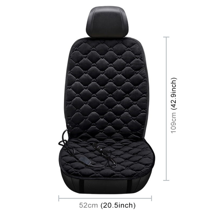 Car 24V Front Seat Heater Cushion Warmer Cover Winter Heated Warm, Single Seat (Black) - Seat Accessories by PMC TechLife | Online Shopping South Africa | PMC TechLife | Buy Now Pay Later Mobicred
