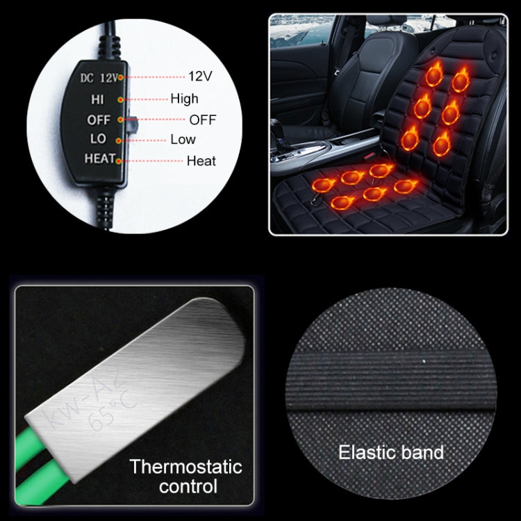 Car 24V Front Seat Heater Cushion Warmer Cover Winter Heated Warm, Single Seat (Black) - Seat Accessories by PMC TechLife | Online Shopping South Africa | PMC TechLife | Buy Now Pay Later Mobicred