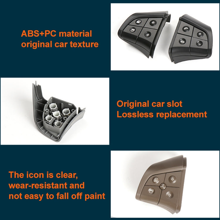 Car Right Side 4-button Steering Wheel Switch Buttons Panel 1648200110 for Mercedes-Benz W164, Left Driving (Grey) - Car Switches by PMC TechLife | Online Shopping South Africa | PMC TechLife | Buy Now Pay Later Mobicred