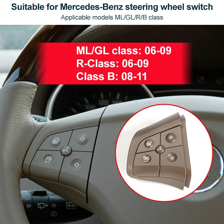 Car Right Side 4-button Steering Wheel Switch Buttons Panel 1648200110 for Mercedes-Benz W164, Left Driving (Grey) - Car Switches by PMC TechLife | Online Shopping South Africa | PMC TechLife | Buy Now Pay Later Mobicred