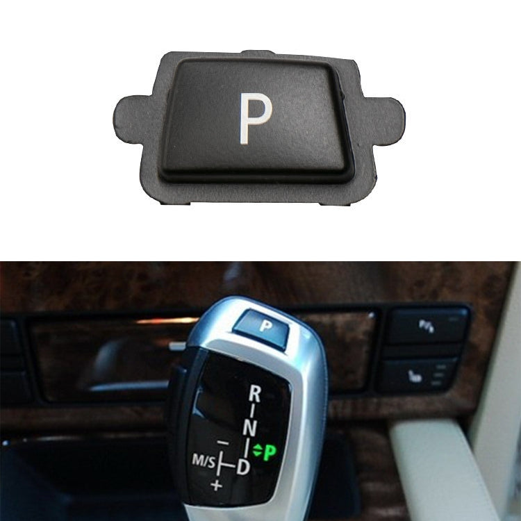 Car Gear Lever Auto Parking Button Letter P Cap for BMW X5 X6 2007-2013, Left Driving (Black) - Car Switches by PMC TechLife | Online Shopping South Africa | PMC TechLife | Buy Now Pay Later Mobicred