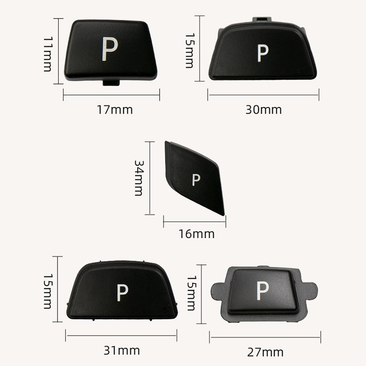 Car Gear Lever Auto Parking Button Letter P Cap for BMW G Chassis Series, Left Driving (Black) - Car Switches by PMC TechLife | Online Shopping South Africa | PMC TechLife | Buy Now Pay Later Mobicred