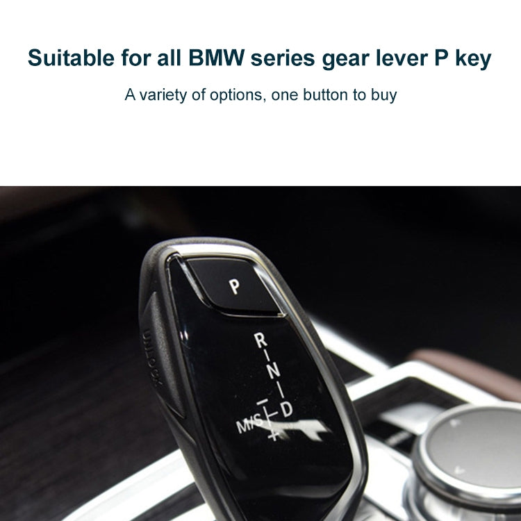 Car Gear Lever Auto Parking Button Letter P Cap for BMW G Chassis Series, Left Driving (Black) - Car Switches by PMC TechLife | Online Shopping South Africa | PMC TechLife | Buy Now Pay Later Mobicred