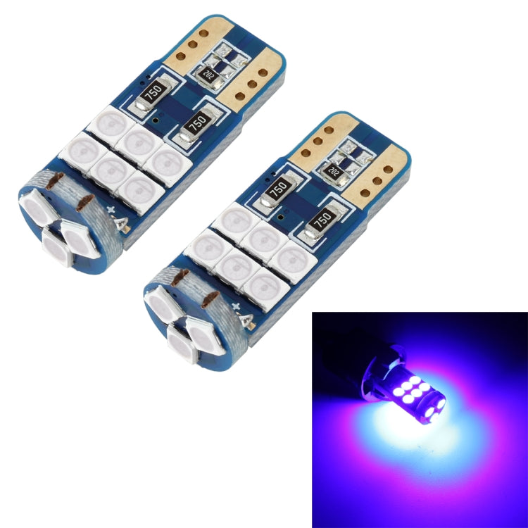 2 PCS T10 DC12 / 1W 9LEDs SMD-3030 Car Clearance Light(Blue Light) - Clearance Lights by PMC TechLife | Online Shopping South Africa | PMC TechLife | Buy Now Pay Later Mobicred