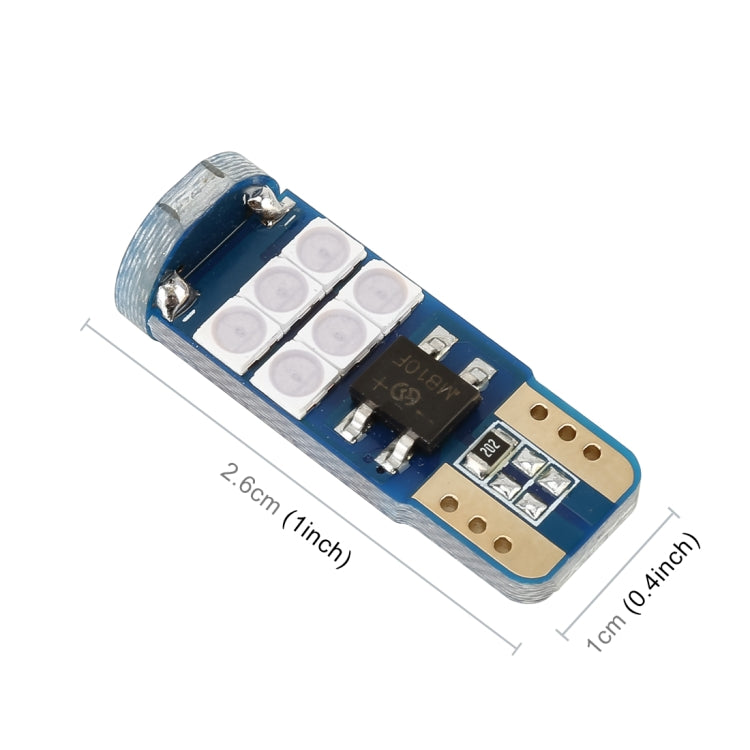 2 PCS T10 DC12 / 1W 9LEDs SMD-3030 Car Clearance Light(Blue Light) - Clearance Lights by PMC TechLife | Online Shopping South Africa | PMC TechLife | Buy Now Pay Later Mobicred
