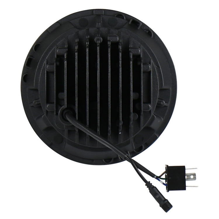 2 PCS 7 inch DC12V 6000K-6500K 50W Car LED Headlight Lamp Beads for Jeep Wrangler / Harley, Support APP + Bluetooth Control(Black) - Work Lights by PMC TechLife | Online Shopping South Africa | PMC TechLife | Buy Now Pay Later Mobicred