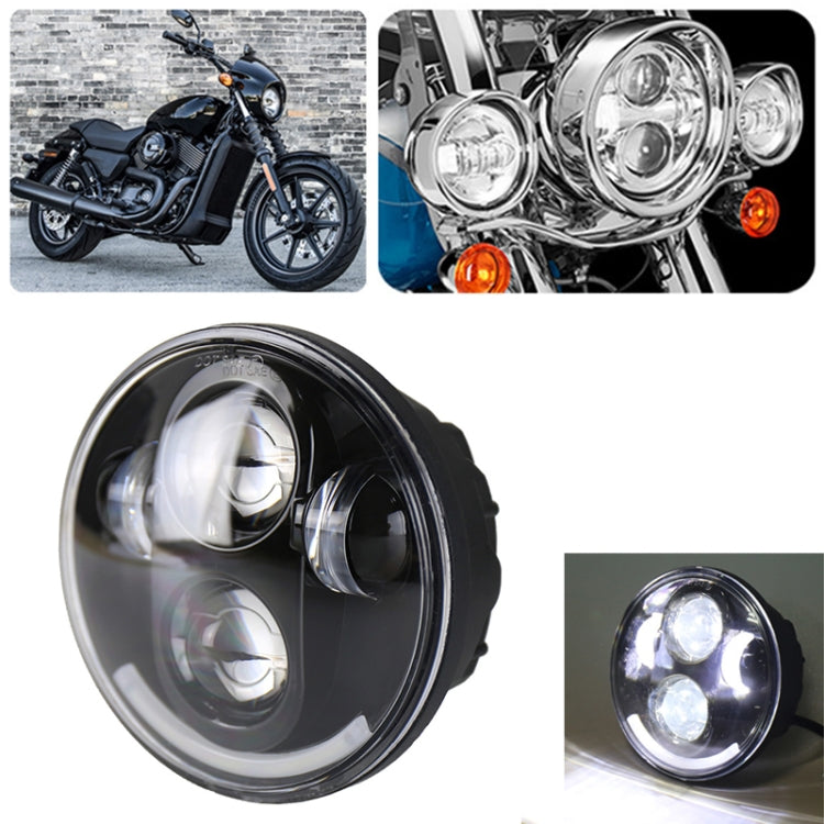 5.75 inch DC12V 6000K-6500K 40W Car LED Headlight for Harley(Black) - Work Lights by PMC TechLife | Online Shopping South Africa | PMC TechLife | Buy Now Pay Later Mobicred