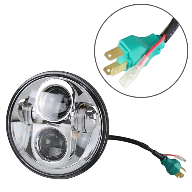 5.75 inch DC12V 6000K-6500K 40W Car LED Headlight for Harley (Silver) - LED Headlamps by PMC TechLife | Online Shopping South Africa | PMC TechLife | Buy Now Pay Later Mobicred