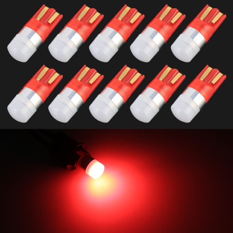 10 PCS T10 / W5W / 168 / 194 DC12V / 0.6W 1LEDs SMD-3030 Car Clearance Light (Red Light) - Clearance Lights by PMC TechLife | Online Shopping South Africa | PMC TechLife | Buy Now Pay Later Mobicred