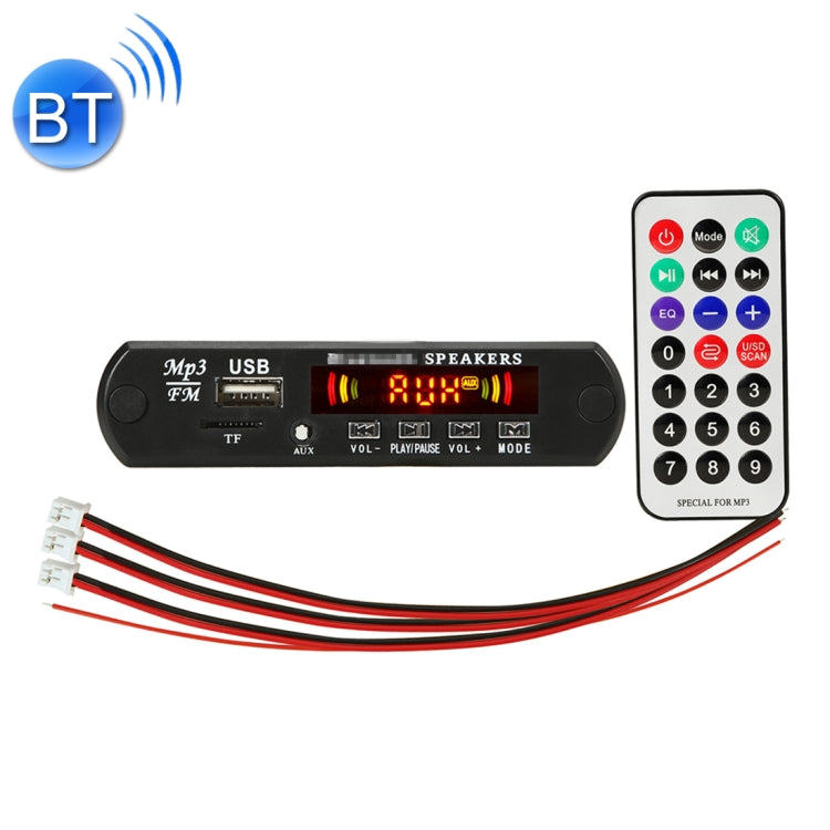 Car 12V 2x3W Audio MP3 Player Decoder Board FM Radio TF USB 3.5mm AUX, with Bluetooth / Recording Call Function / Power Amplifier / Remote Control - free shipping - PMC TechLife - Order now!