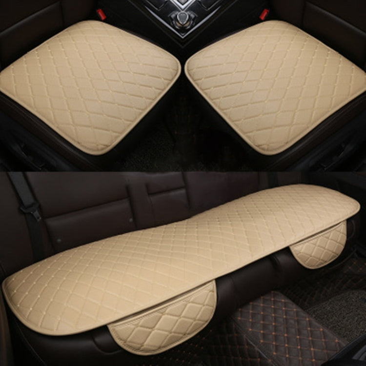 Car Seat Cushion Universal Simple Seat Cover Anti-slip Mat Auto Accessories (Beige) - Seat Accessories by PMC TechLife | Online Shopping South Africa | PMC TechLife | Buy Now Pay Later Mobicred