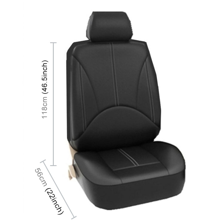 9 in 1 Universal PU Leather Four Seasons Anti-Slippery Cushion Mat Set for 5 Seat Car (Black) - free shipping - PMC TechLife - Order now!