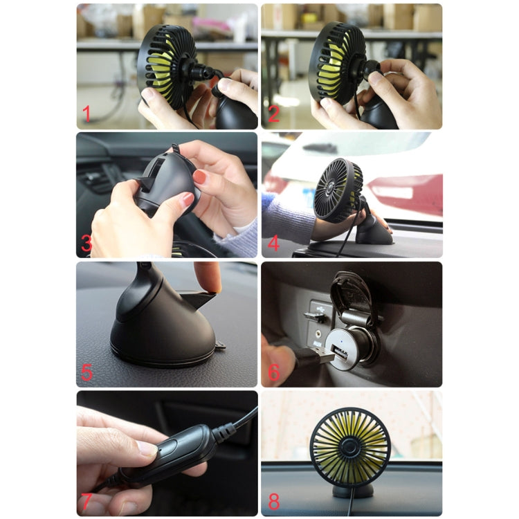 F403 Portable Car Center Console Sucker Electric Cooling Fan with Aromatherapy - Heating & Fans by PMC TechLife | Online Shopping South Africa | PMC TechLife | Buy Now Pay Later Mobicred